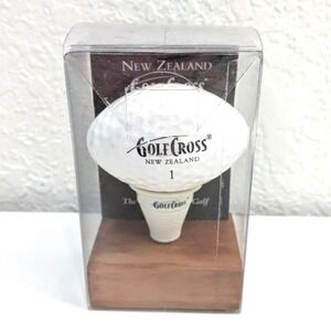 Vinatge New Zealand Golf Cross Mounted Ball & Tee Display Set New Old Stock Golf
